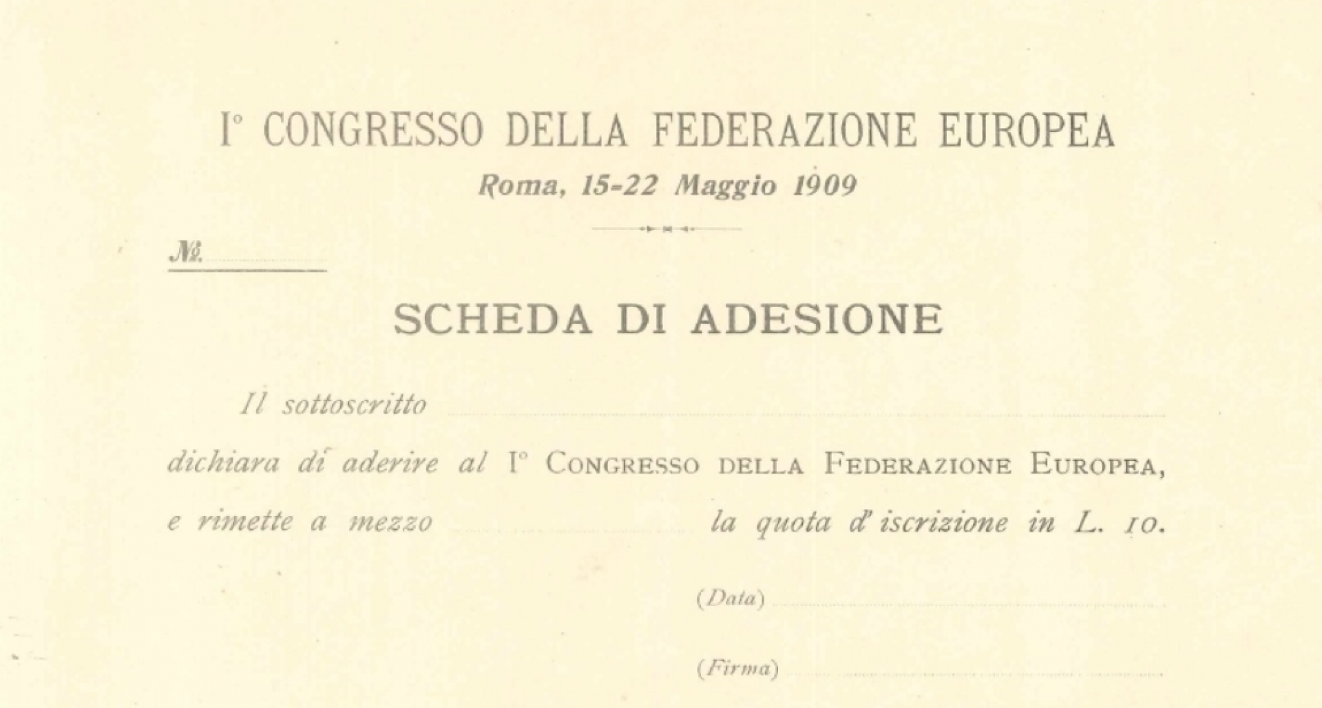 The First Congress of the European Federation